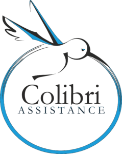 LE LOGO Colibri ASSISTANCE image bitmap véctorisee logo détaillé